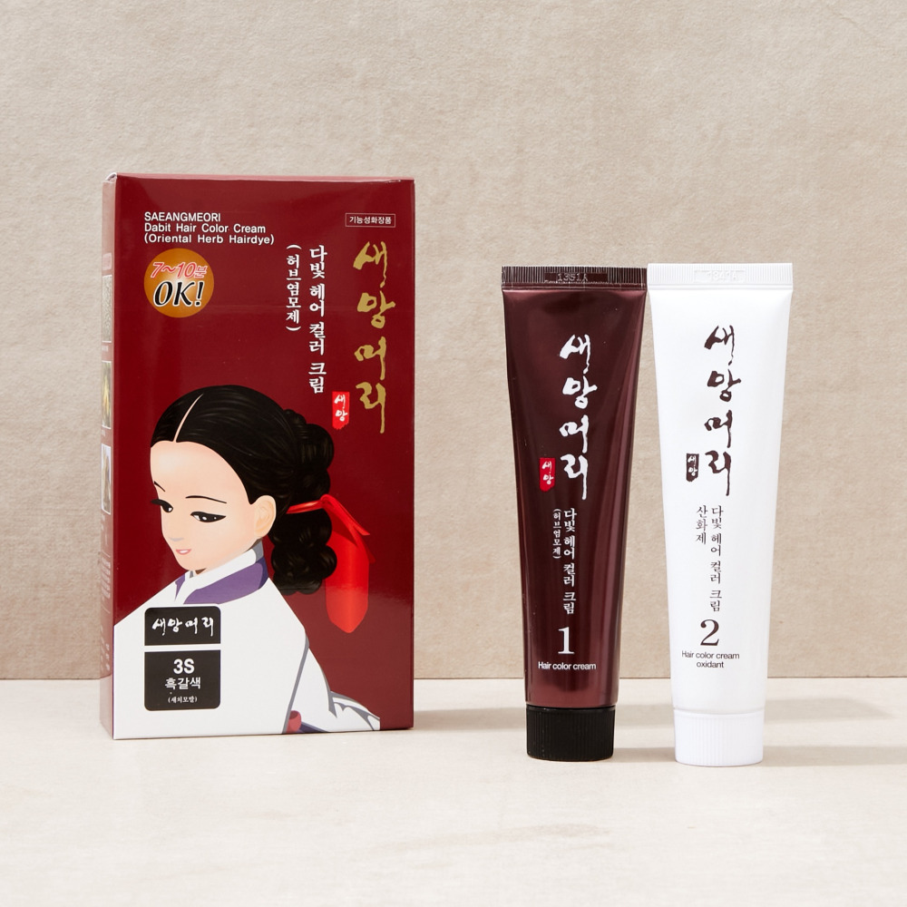 새앙머리 새치염색약 순수 천연 흰머리 뿌리 커버 셀프 6컬러