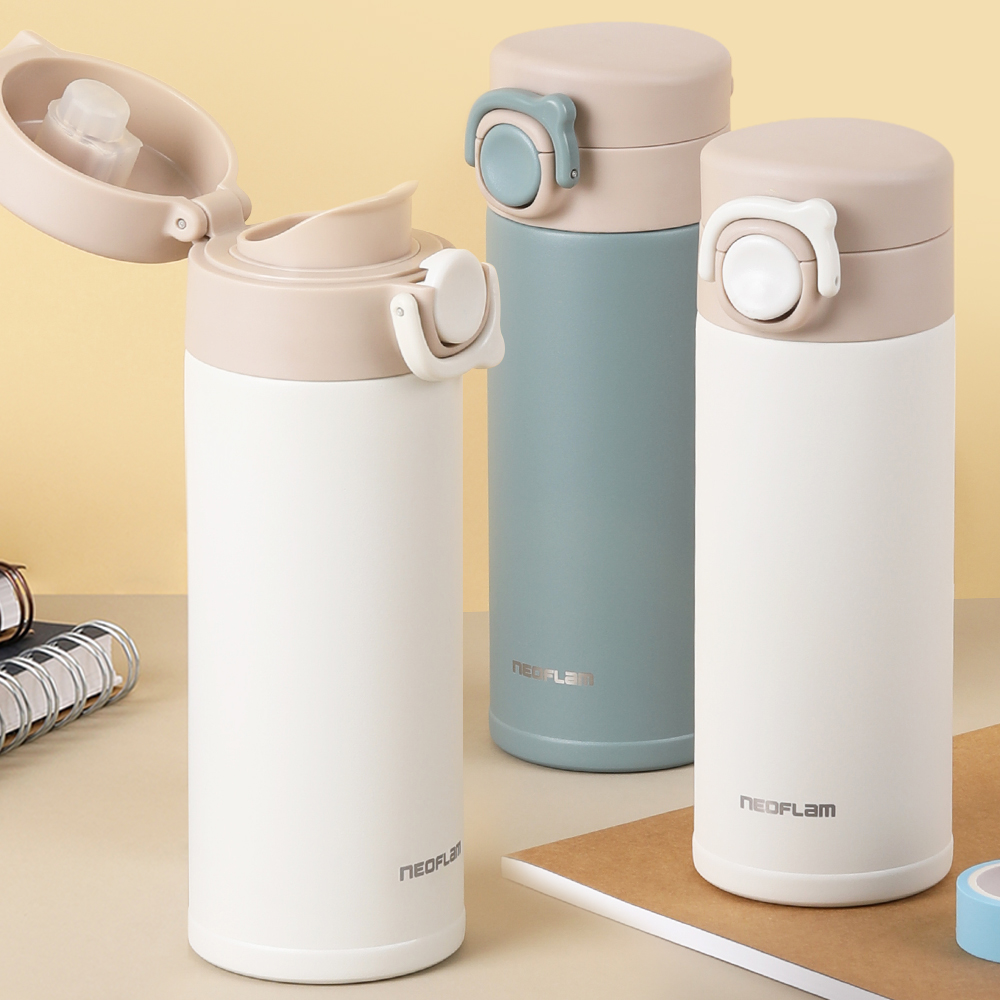 네오플램 보온보냉 원터치 물병 350ml 그린 - 메인 이미지