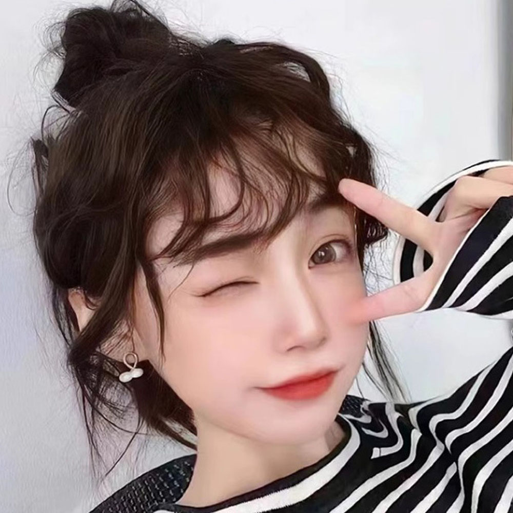 애교 앞머리 웨이브 가발 헤어피스 S컬 옆머리 부분가발 - 상세 이미지 2