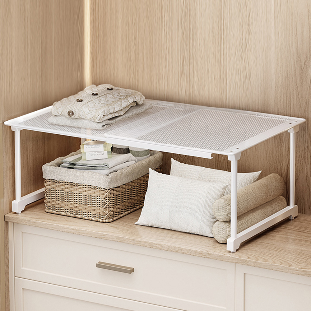 길이조절 옷정리함 옷정리트레이 옷장 드레스룸 정리함 리빙박스 좁은폭 낮은형 L