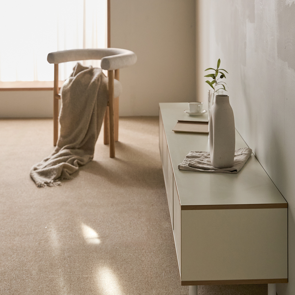 E0등급 보흐 낮은거실장 티비다이 2100x400x430mm, 오크