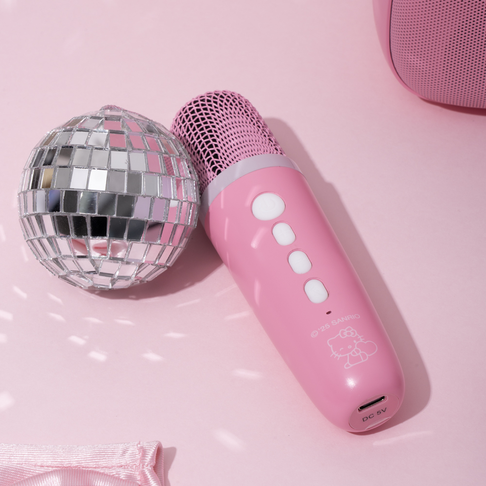 산리오 헬로키티 스피커 마이크 세트 가정용 블루투스 휴대용 노래방 키티 굿즈 이미지 8