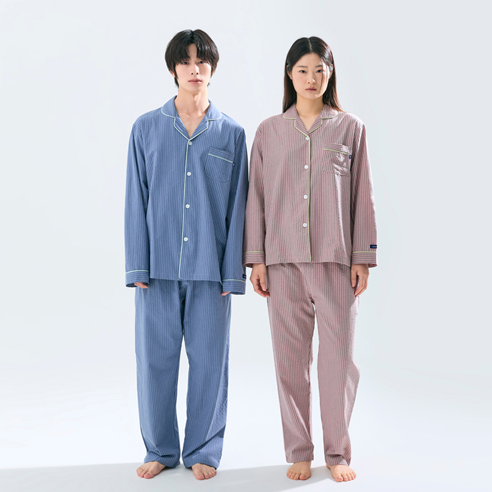 [슬리피캣] 클라시컬 씬 스트라이프 파자마 세트 (2 colors) - 상세 이미지 2