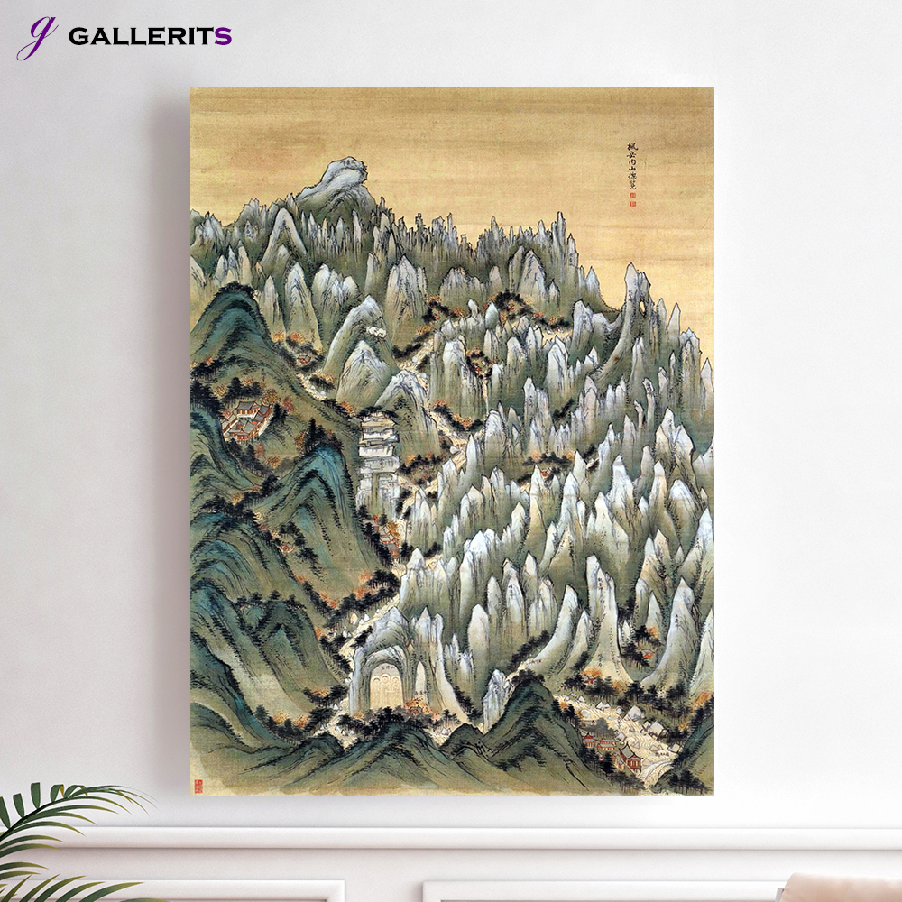 겸재 정선 풍악내산총람 금강산 그림 한국화 진경산수화 소형 - 상품 이미지