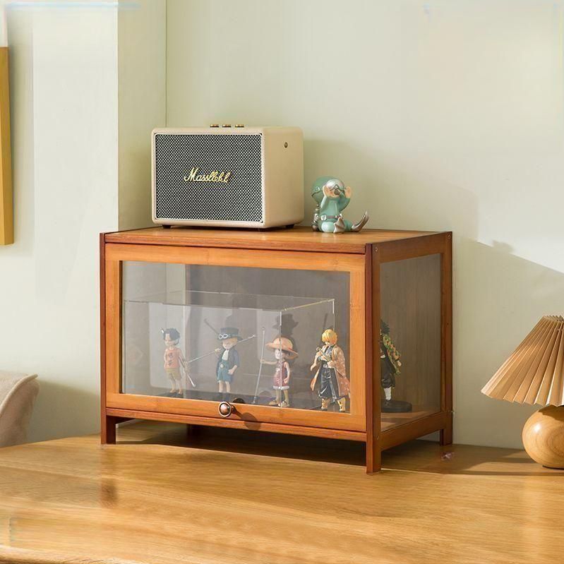 피규어장식장 소형 아크릴 진열장 미니피규어 디스플레이랙 브라운 1단 60cm