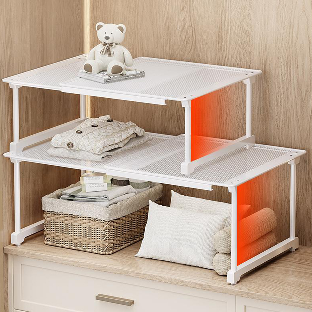 길이조절 옷정리함 옷정리트레이 옷장 드레스룸 정리함 리빙박스 좁은폭 낮은형 L