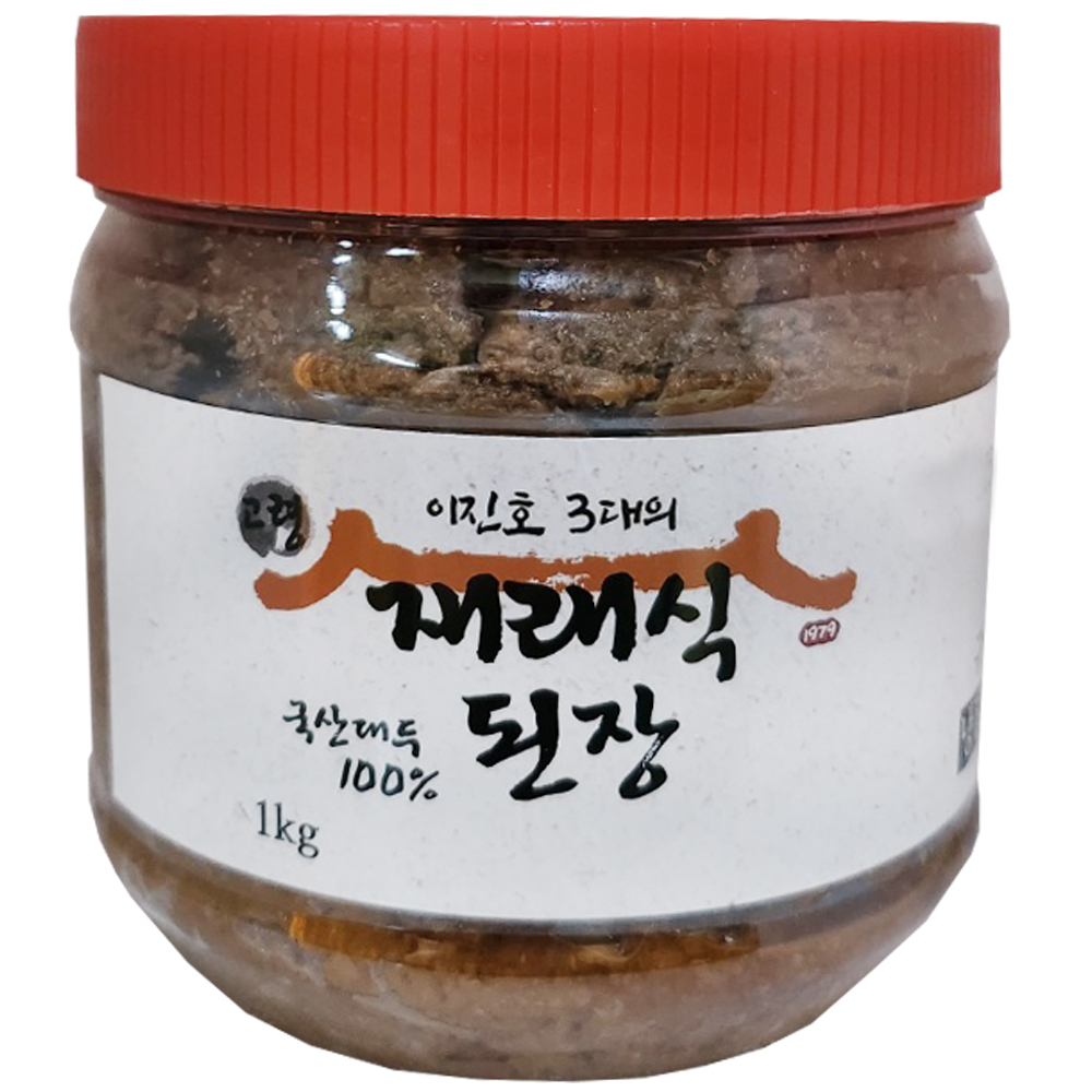 재래식 집 된장 국산 콩 명품 재래된장 시골 전통 저염 묵은 조선 고령 된장 1kg - 메인 이미지