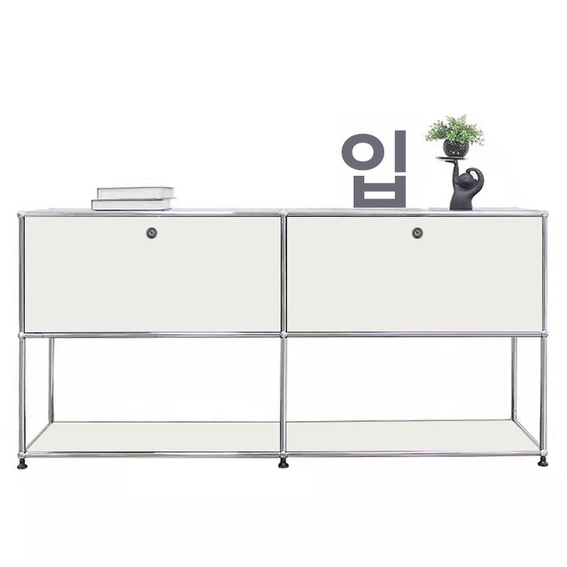 풀메탈 철제수납장 모듈수납장 조립형 고급형 소재 호환 흰색 단조합장 A1 - 상세 이미지 5