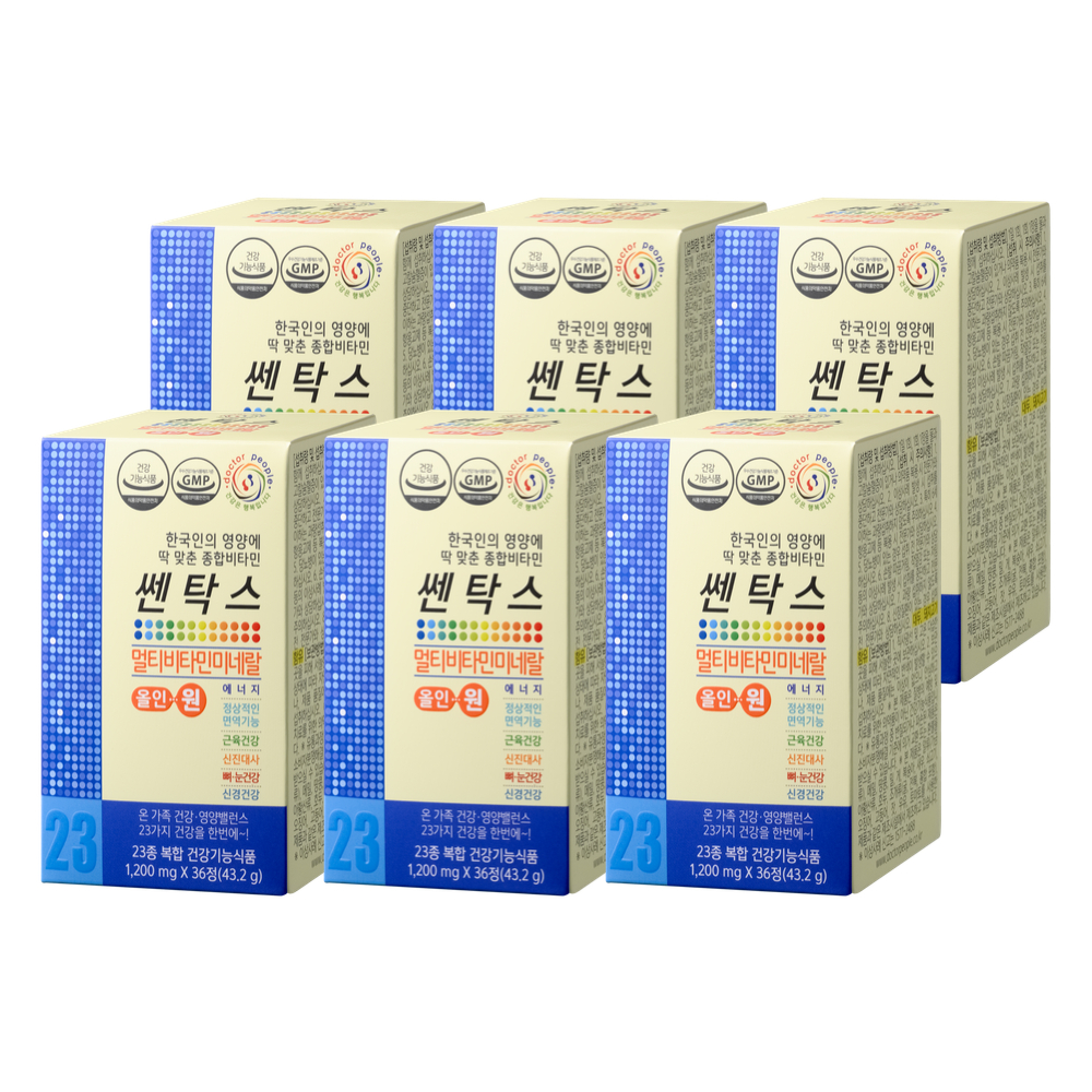 [명절 선착순 이벤트-쇼핑백 증정] 닥터피플 쎈탁스 23종 멀티 종합비타민 올인원 36정, 6개 이미지 3
