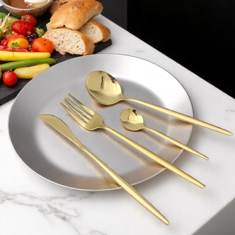 골드 커트러리세트 레스토랑 포크나이프 올스텐 양식기 6인