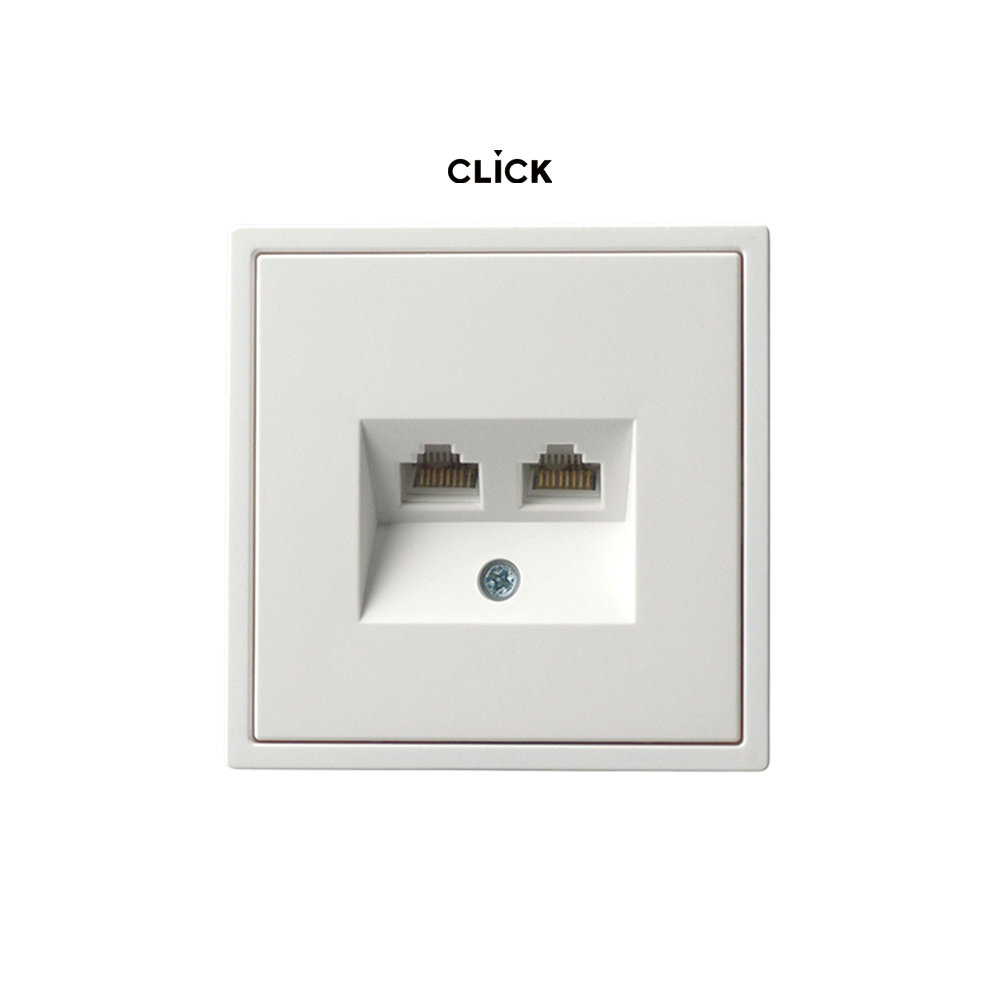 클릭 스위치 화이트 1구 플라스틱 박스 CLICK 유럽형 정사각 인테리어 매립 박스 클릭