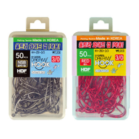 해동조구 울트라 와이드 갭 (덕용) NSB 레드 대용량 배스 광어 루어 낚시 바늘 - 상품 이미지