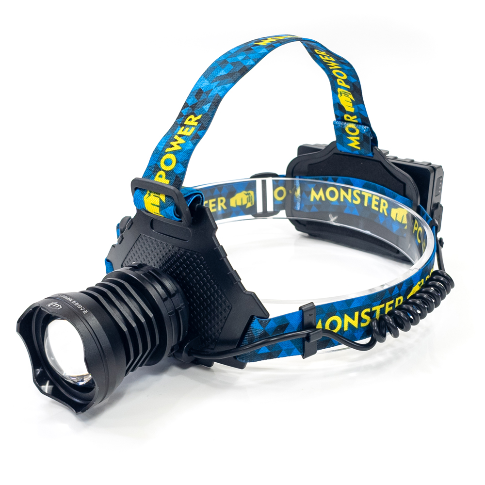 몬스터파워 XHP70 헤드랜턴 해루질 자전거 안전모 c타입 낚시 등산용 충전식 방수 이미지 2