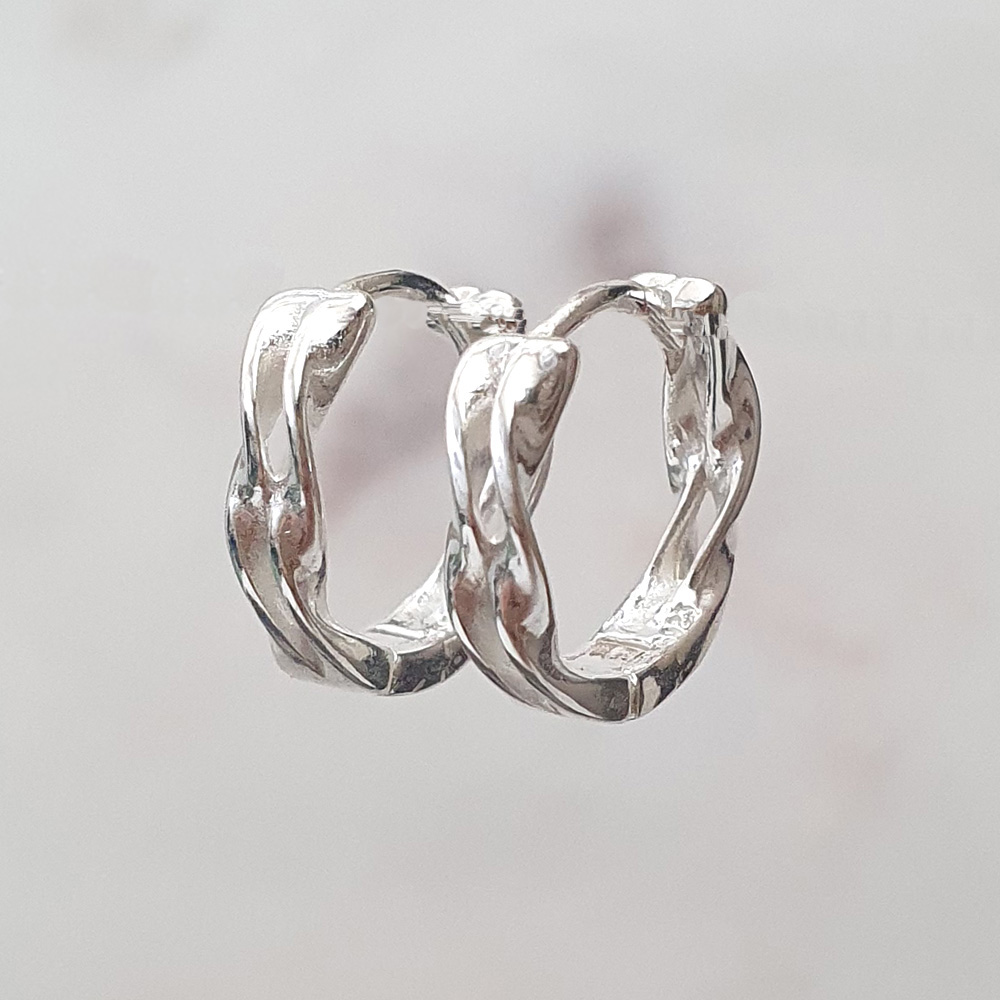 야랑쥬얼리 925실버 원터치 Twist Ring 귀걸이 - 상세 이미지 3