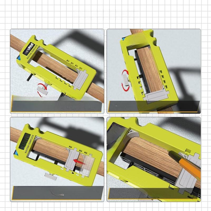 힌지 설치 라우터 템플릿 키트 도어 셀프 DIY 센터링 비트 길이 가이드 도어 힌지 펀치 로케이터 - 상세 이미지 5
