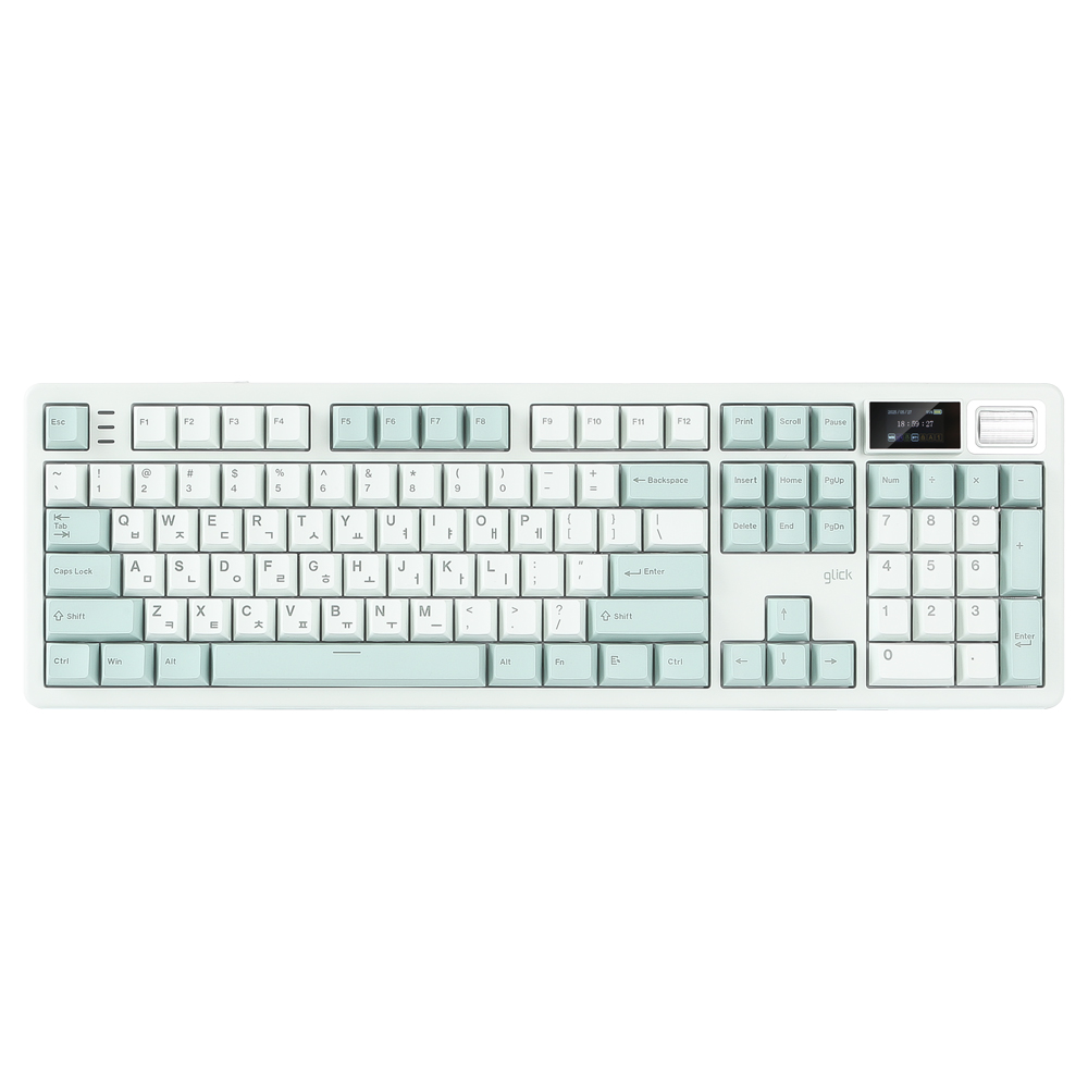 지클릭커 파도프로젝트 WK107 8K 매크로 제주스위치 풀 윤활 무선 블루투스 기계식 키보드 화이트마린 당근 도각도각 45g - 상세 이미지 3
