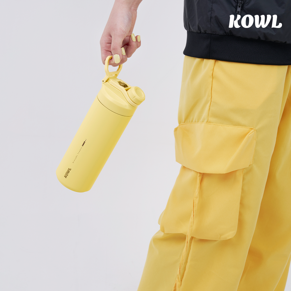 코울 아보카도 듀얼 스파우트 빨대 손잡이 휴대용 진공 보온보냉 텀블러 570ml - 상세 이미지 2