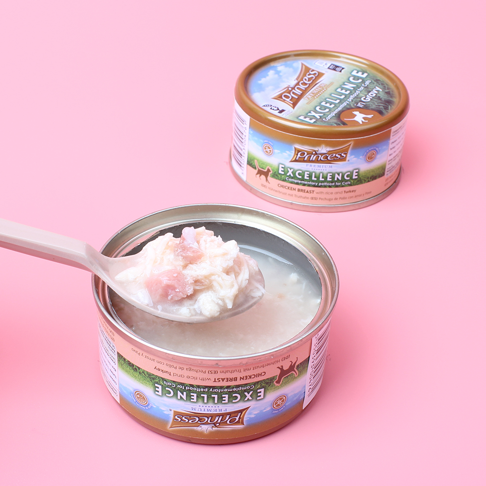 프린세스 프리미엄 엑설런스 고양이 습식캔 치킨브레스트 앤 터키, 70g, 1개 - 상세 이미지 2