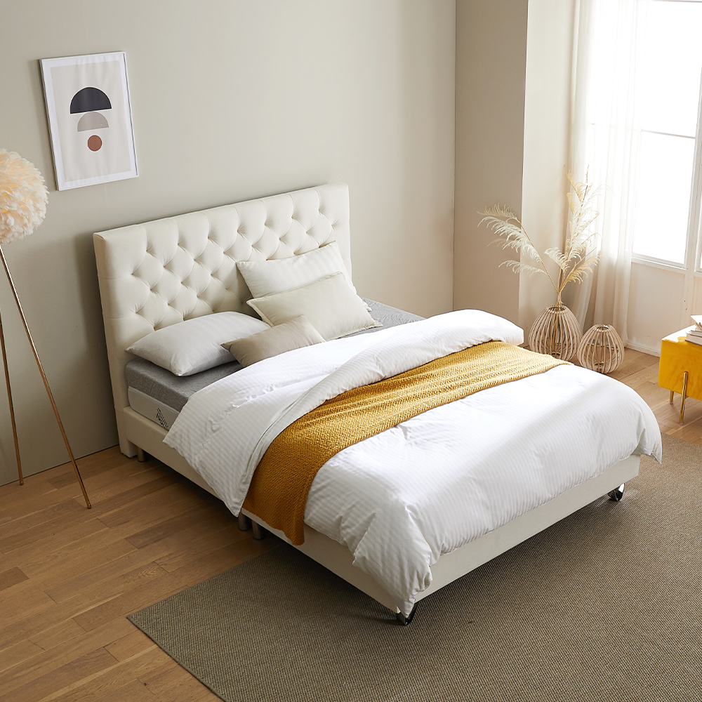 라라코 아쿠아텍스 패브릭 슈퍼싱글 호텔식 부부 트윈 침대 프레임 SS sk