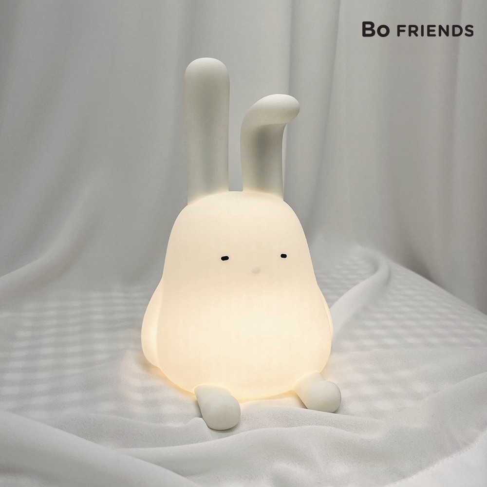[보프렌즈] 말랑말랑 바니 LED 실리콘 터치 인테리어 조명 무드등 - 상품 이미지