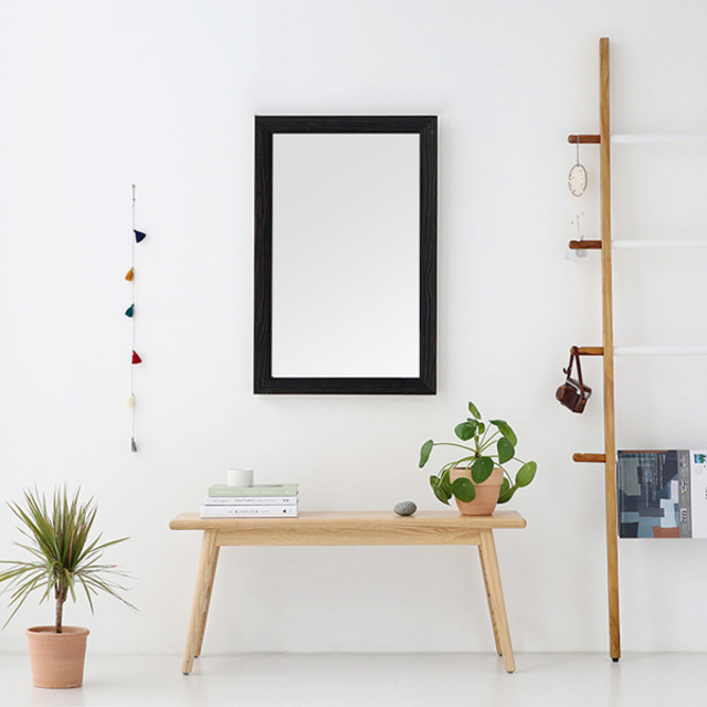 MAALI 거울 87x57 다크브라운