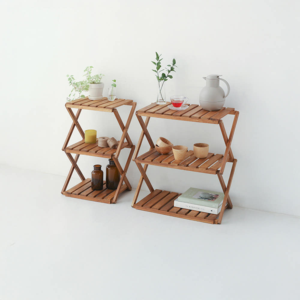 DUGLAS 선반 600 넓은 600x305x650mm, 3단, 아카시아 4736.6284 - 상세 이미지 4
