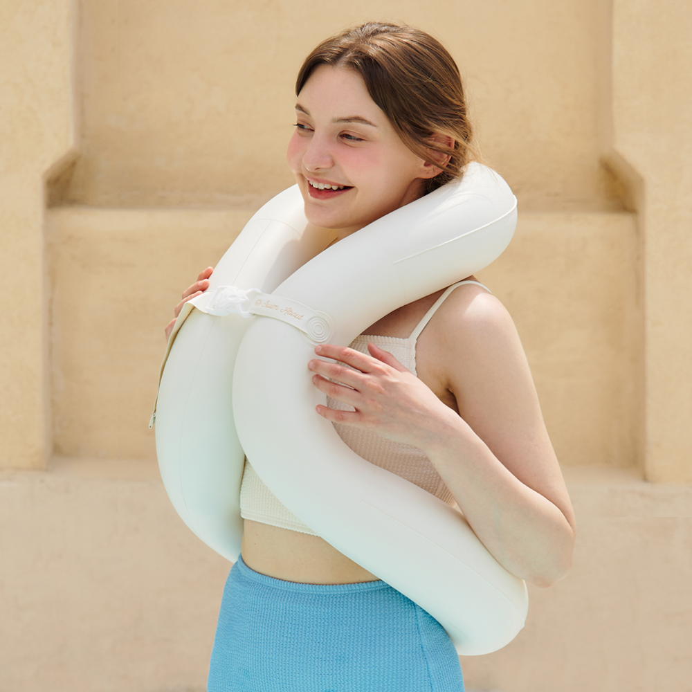 스윔어바웃 성인 어린이 퓨어 넥 튜브 부력 구명 조끼 베스트 부력보조복 80kg