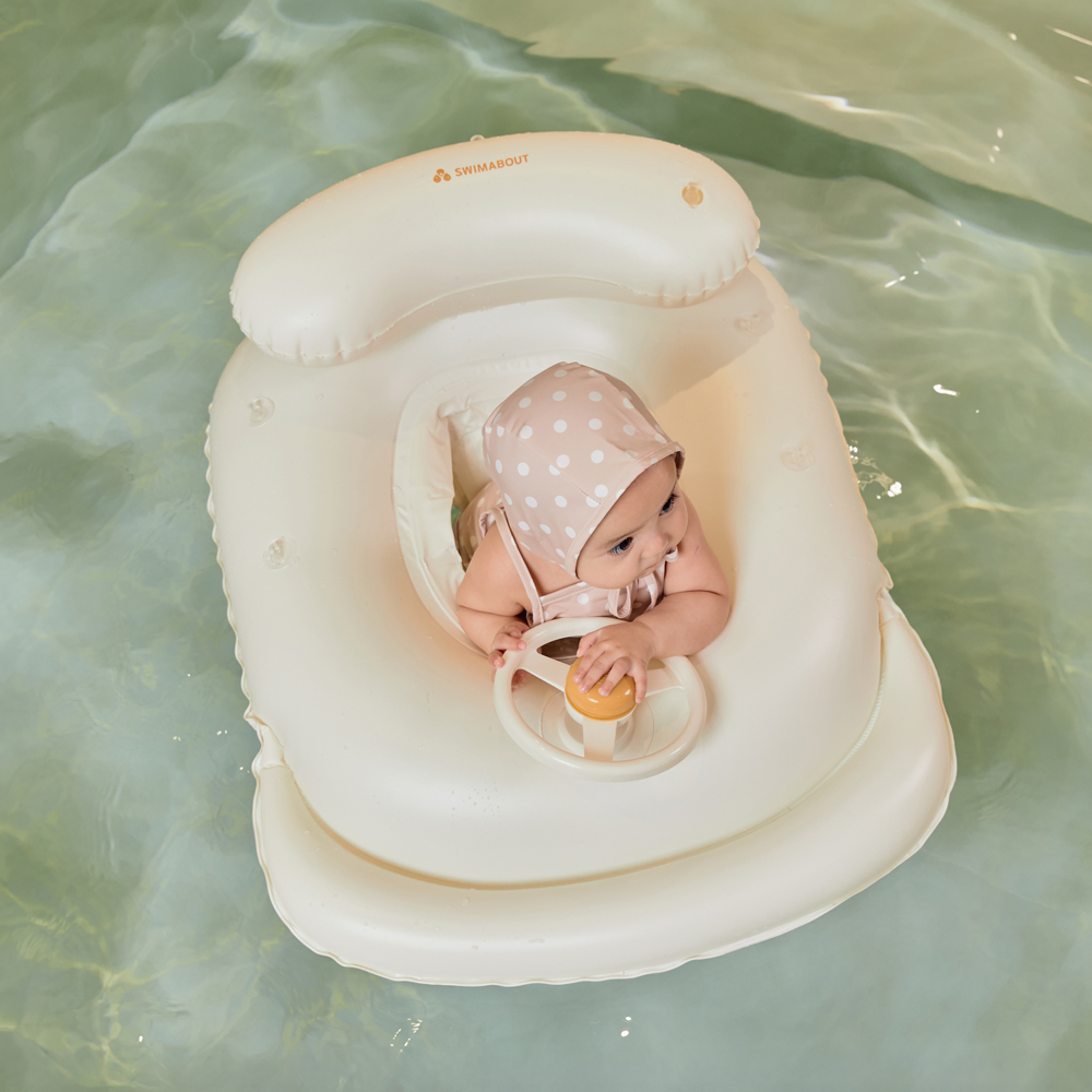 스윔어바웃 그늘막 자동차 보행기튜브 아기 유아 감성 쿠션 핸들 물놀이 튜브