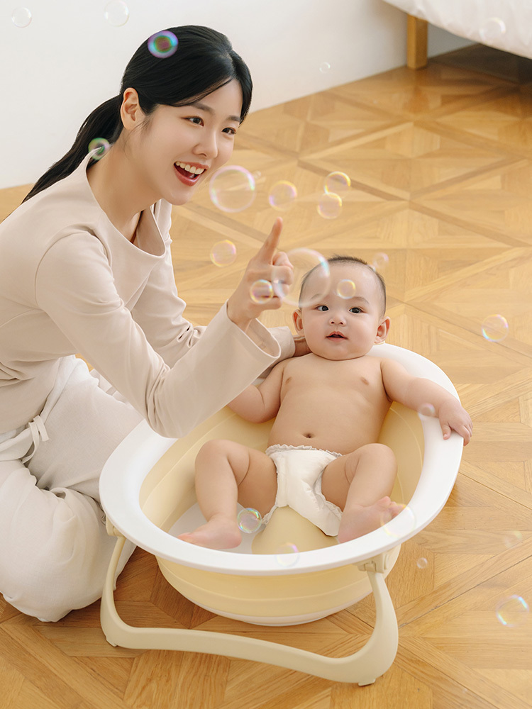 폴레드 허그베어 2in1 아기 욕조 신생아 유아 접이식