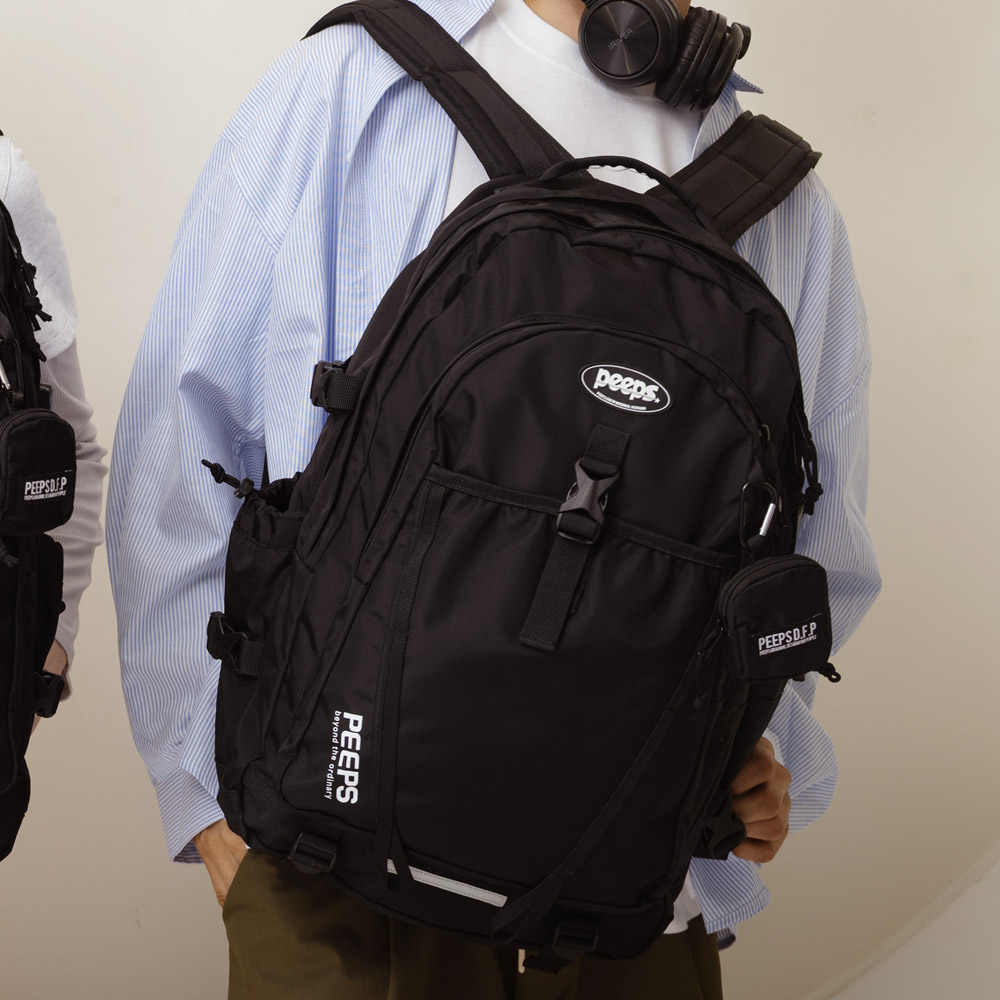 Edge Run backpack(Black) 빅백 유스백팩 - 상세 이미지 3