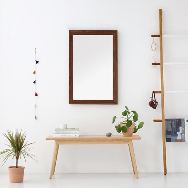 MAALI 거울 87x57 브라운