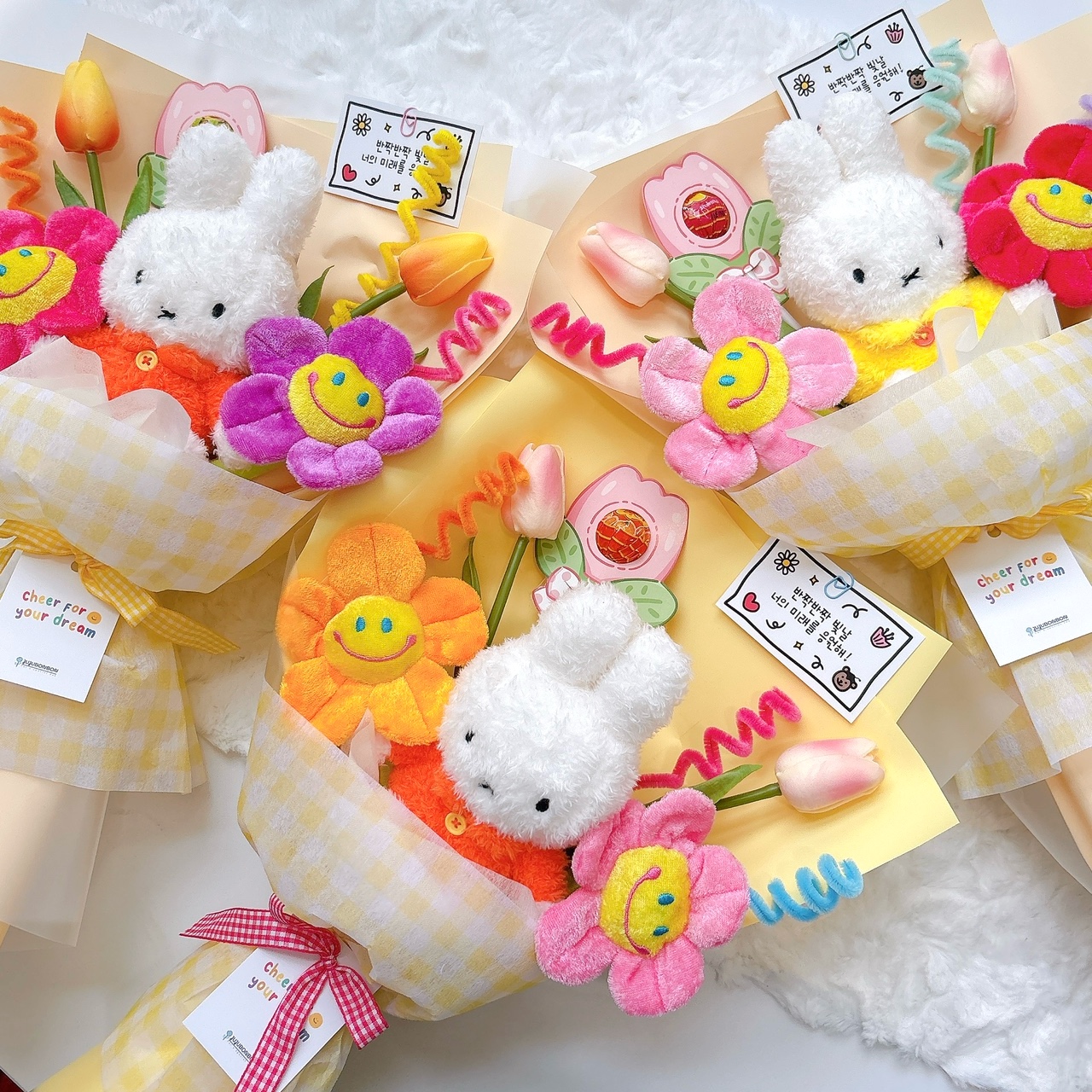 miffy 미피 인형꽃다발 발표회 생일 연주회 입학식 졸업식 대학생 인형선물 - 상품 이미지