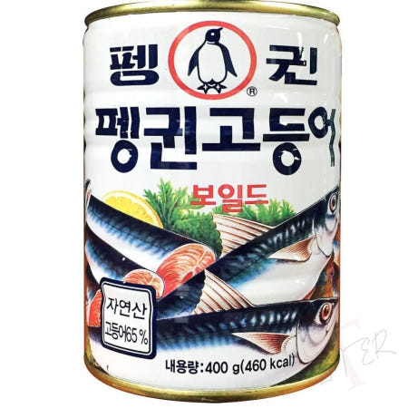 TL 펭귄 보일드 고등어캔 400g X24 꽁치통조림 꽁치캔통조림