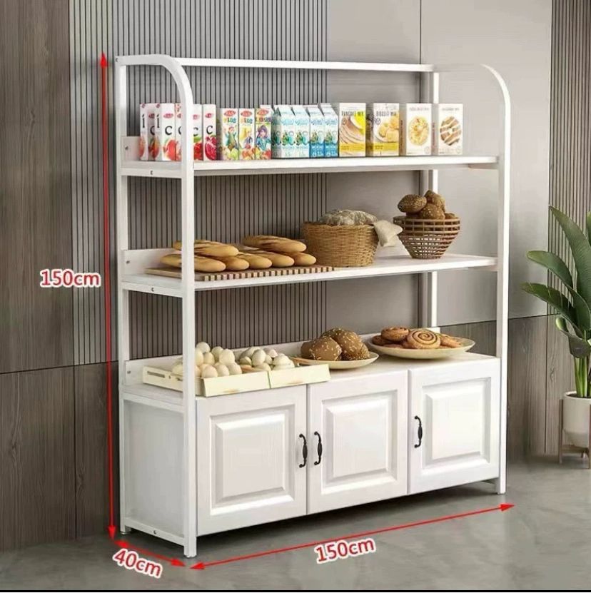 빵 과자 진열대 카페 베이커리 선반 디저트 80x40x150 화이트 - 상세 이미지 4