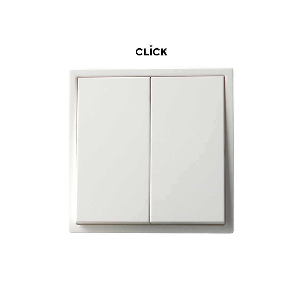클릭 스위치 화이트 1구 플라스틱 박스 CLICK 유럽형 정사각 인테리어 매립 박스 클릭