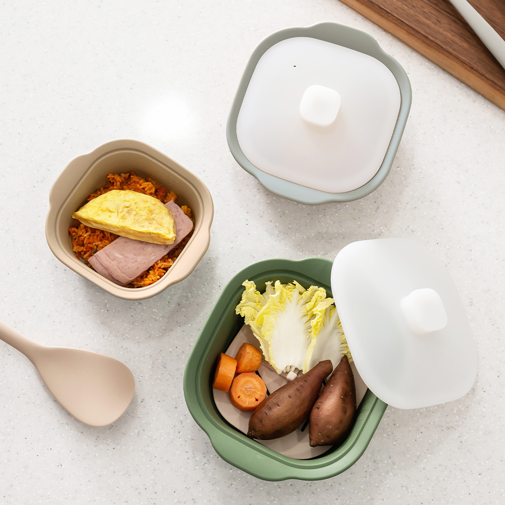 국산 플라이토 실리콘 전자레인지 계란찜기 용기 모락 600ml 900ml 1200ml