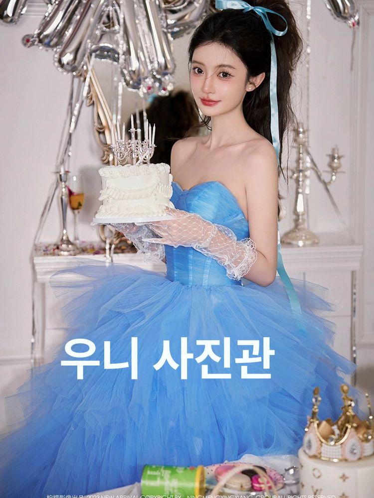 빈티지 웨딩드레스 복고 웨딩 촬영 스튜디오 테마 26호 핑크 스커트 프리사이즈 - 상세 이미지 5