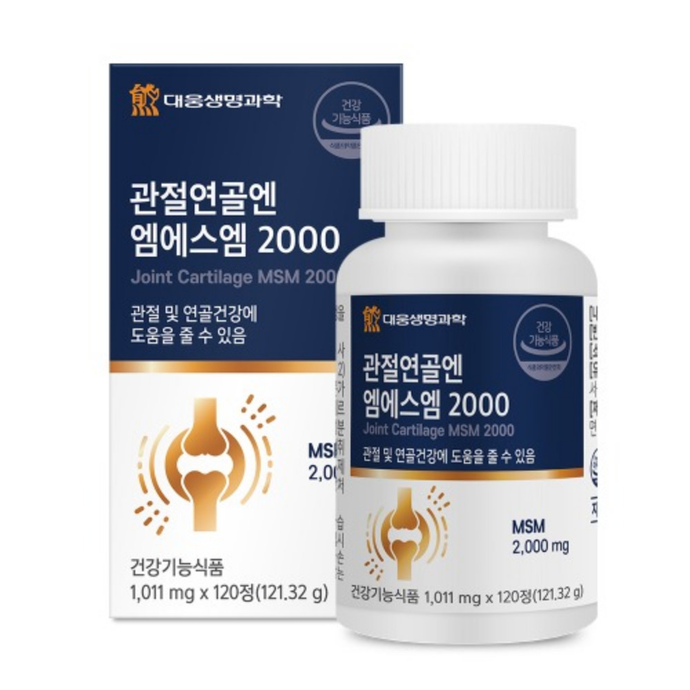 대웅 관절연골엔 엠에스엠 msn 관절 손가락 무릎 유황 튼튼 약2달 120정, 3개 - 상세 이미지 3