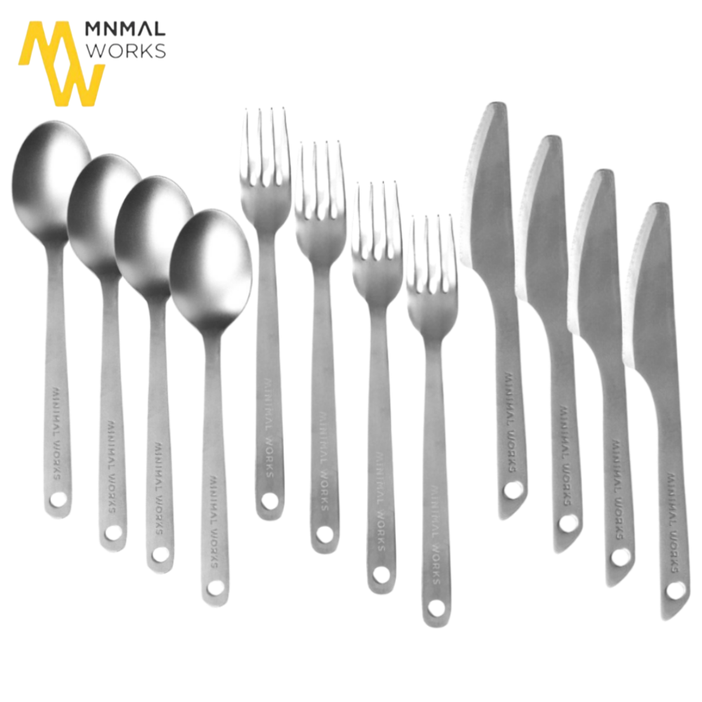 미니멀웍스 티타늄 커트러리 세트 4인용 캠핑식기세트