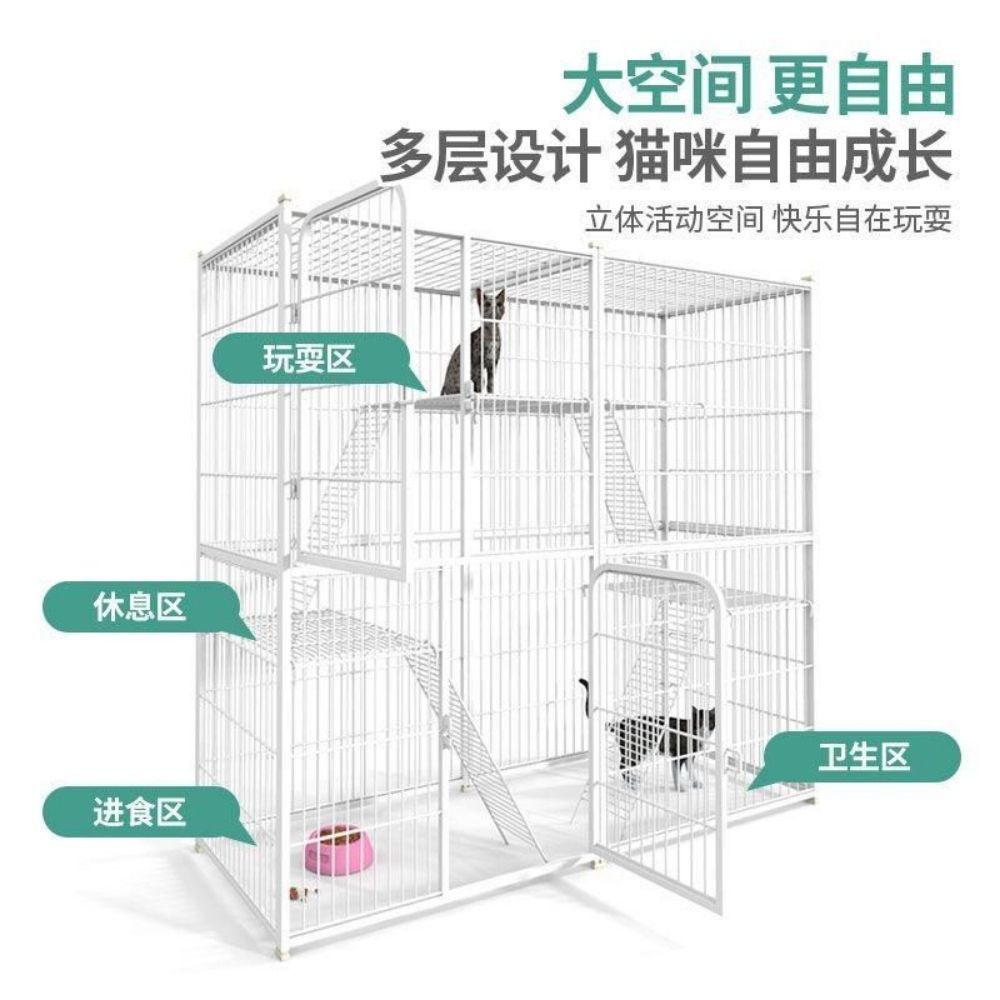 케이지 고양이 철장 강아지 철제 사육장 실내 중형 격리장 - 상세 이미지 2