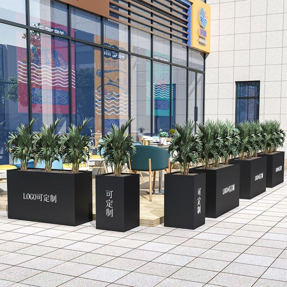 직사각형 테라스 도로용 화단 철제 대형화분 플라스틱 인테리어 토분 분갈이 식물 원형 키우기 - 상세 이미지 3