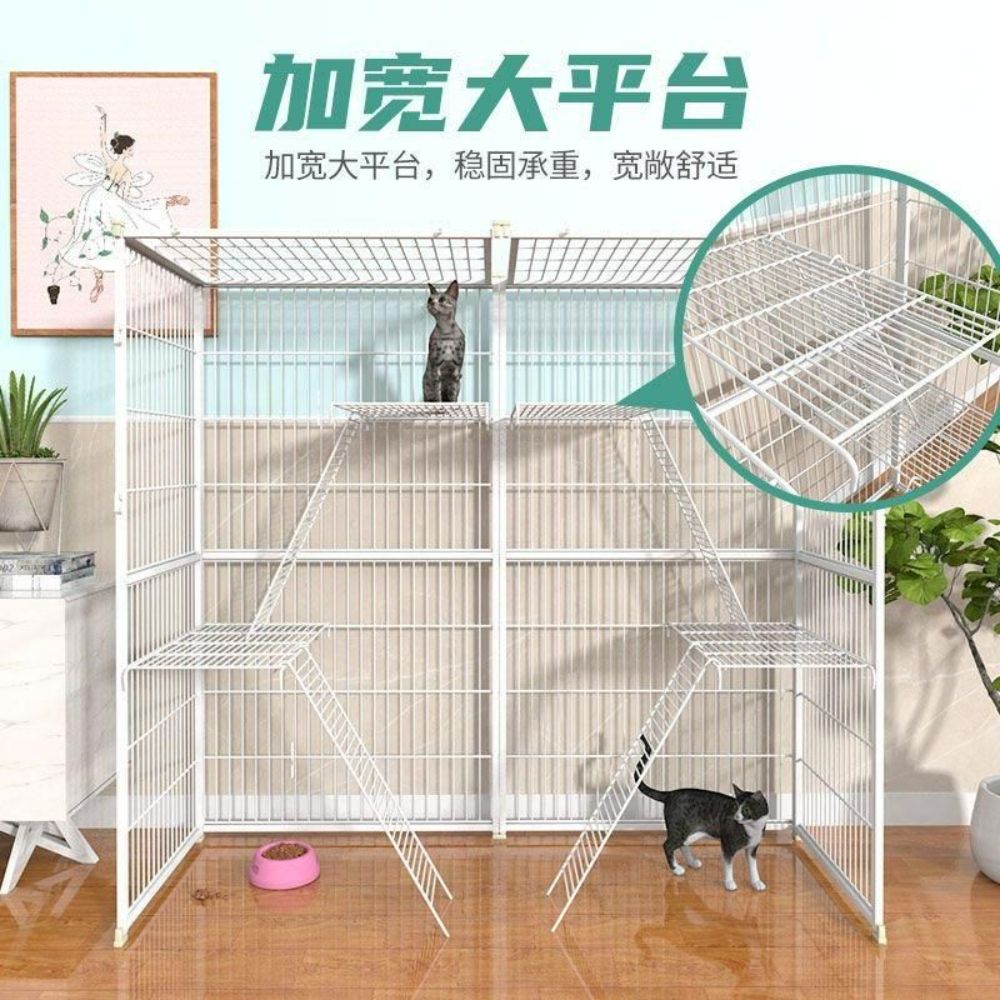 케이지 고양이 철장 강아지 철제 사육장 실내 중형 격리장 - 상세 이미지 4