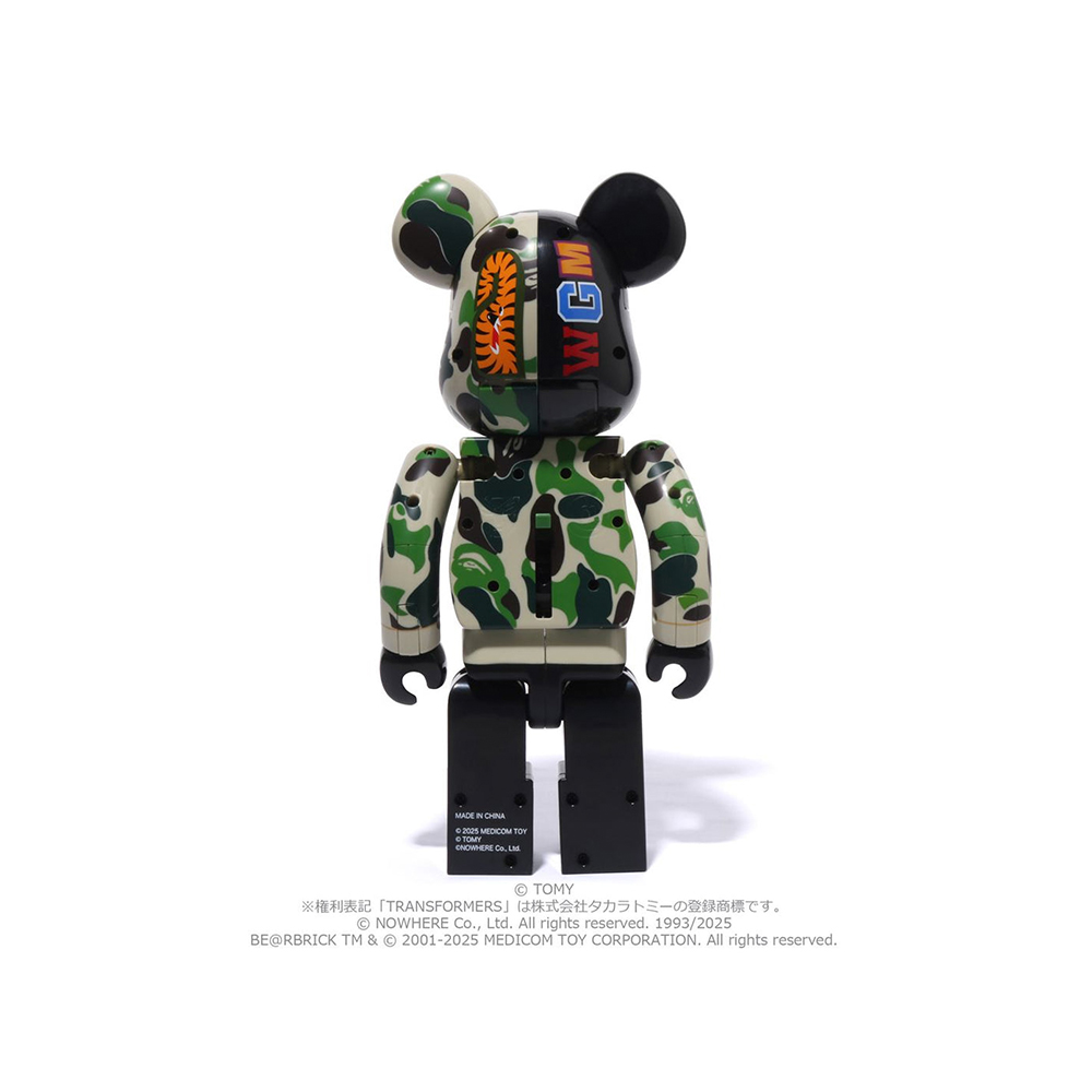 베이프 베어브릭 TRANSFORMERS X BEARBRICK ABC CAMO SHARK CONVOY 400% 1L23-185-901 - 상세 이미지 5