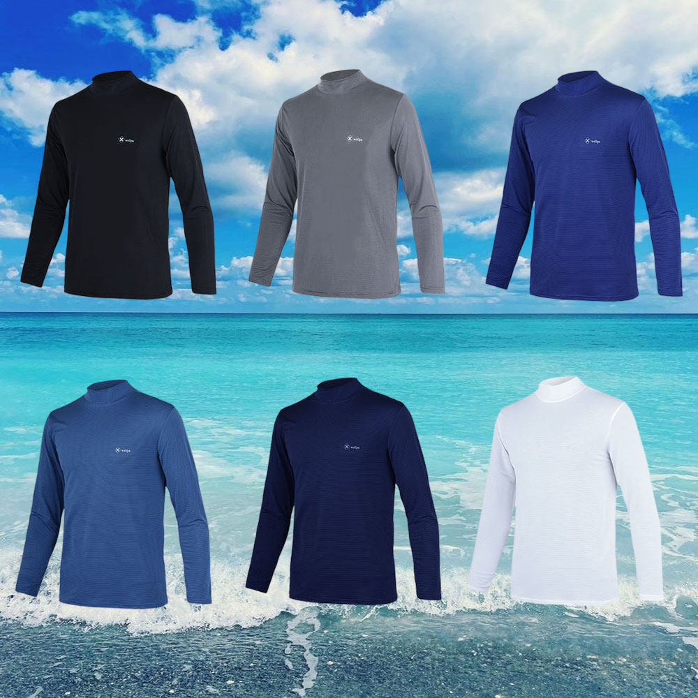 남성 쿨링 티셔츠 2벌 남자 외출 패션 반목 긴팔티 - 상품 이미지