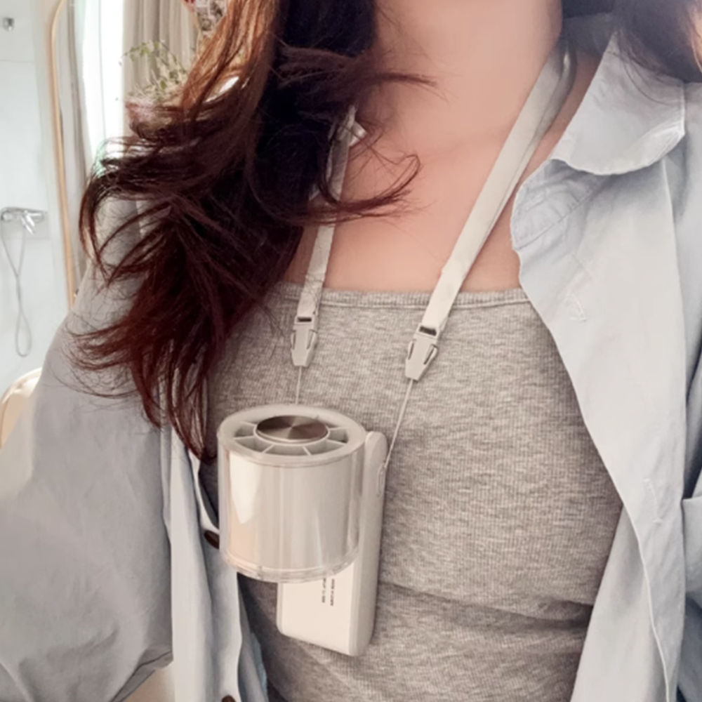 휴대용 초강력 냉각 미니 무선 손선풍기 여름 필수 강력선풍기 화이트 3000mAh - 메인 이미지