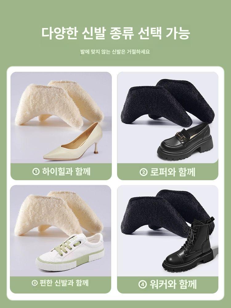 앞발 통증 완화 발가락 패드 신발 쿠션 보호 미끄럼 방지 앞꿈치패드 발뒤꿈치 베이지 2쌍 초소프트 스펀지 이미지 6
