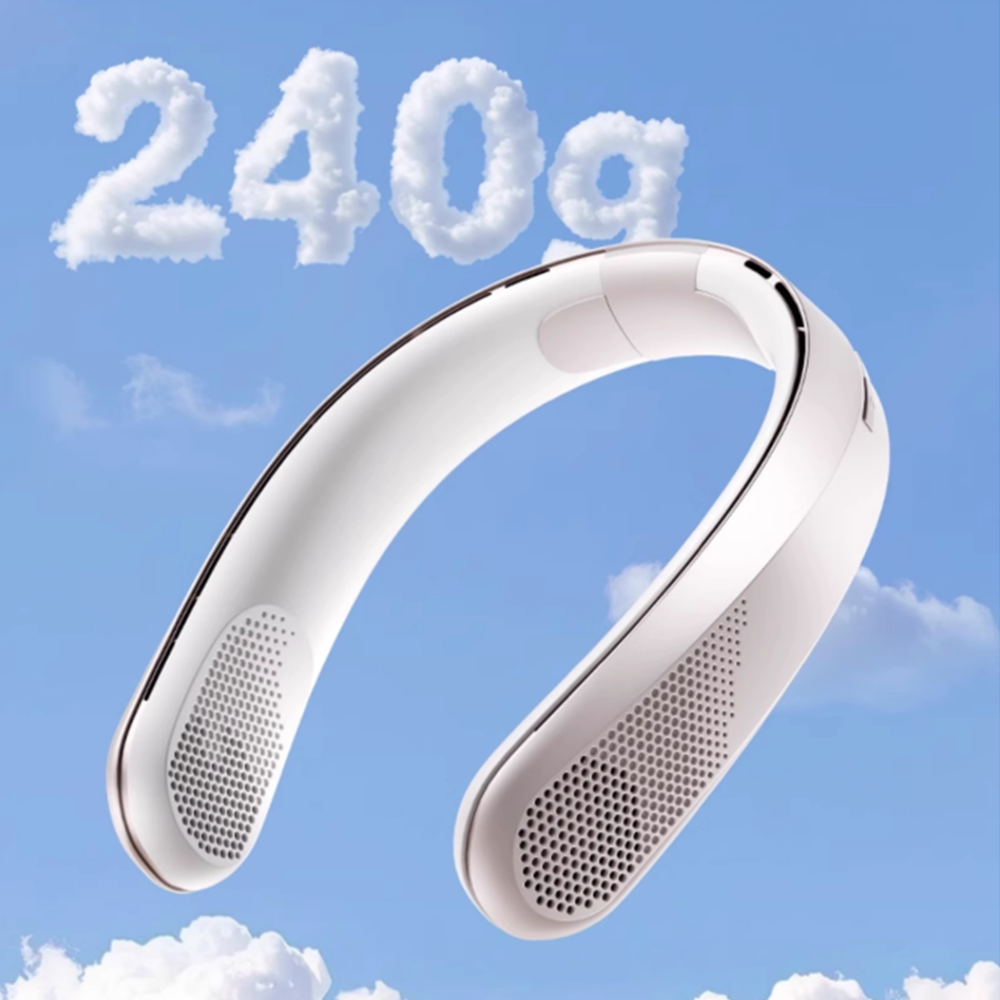 목걸이형 넥밴드 휴대용 미니 선풍기  냉각미니선풍기 화이트