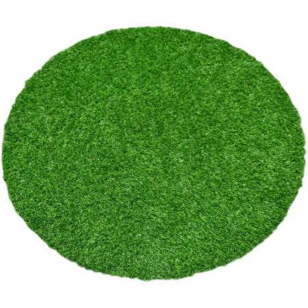 [해외]대형 원형 인조잔디 테이블 둥근 잔디러그 잔디밭 직경 초록 매트 170cm