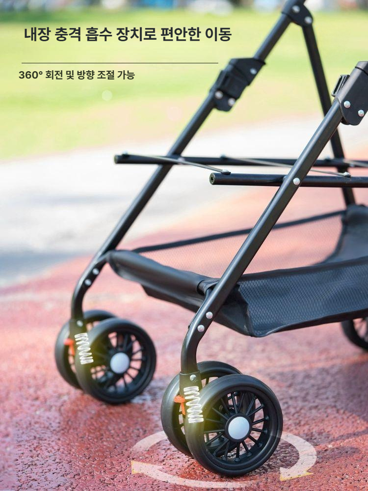 강아지유모차 개 고양이 외출 이동가방 트롤리 카트 케이지 반려견용품 1.G118-회색주머니20kg - 상세 이미지 5