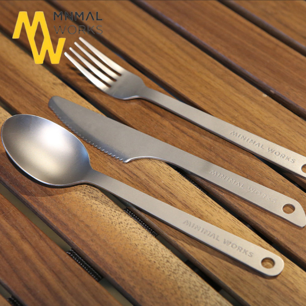 미니멀웍스 티타늄 커트러리 세트 (1+1) 스푼 나이프 포크